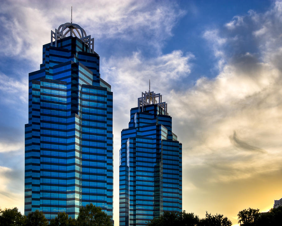 King and Queen Towers - Atlanta Photograph by Mark E Tisdale