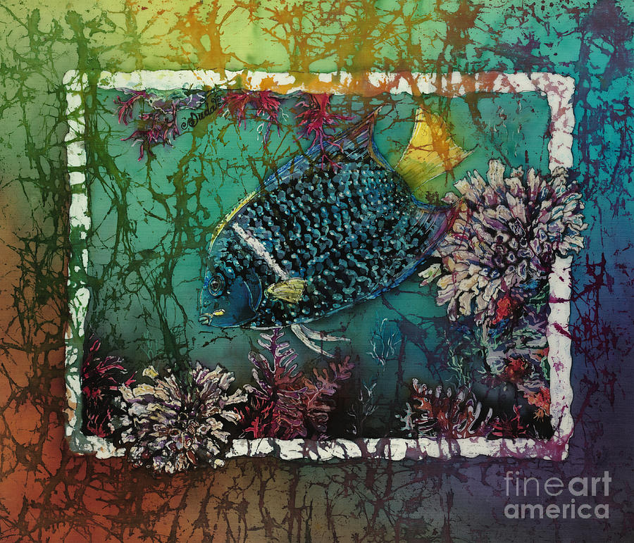 King Angelfish Painting by Sue Duda