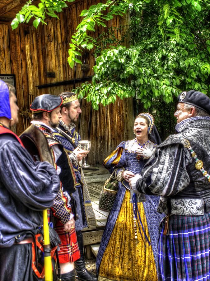 Knight Photograph - King Arthur With Court at Gandalfs Garden Avalon by John Straton