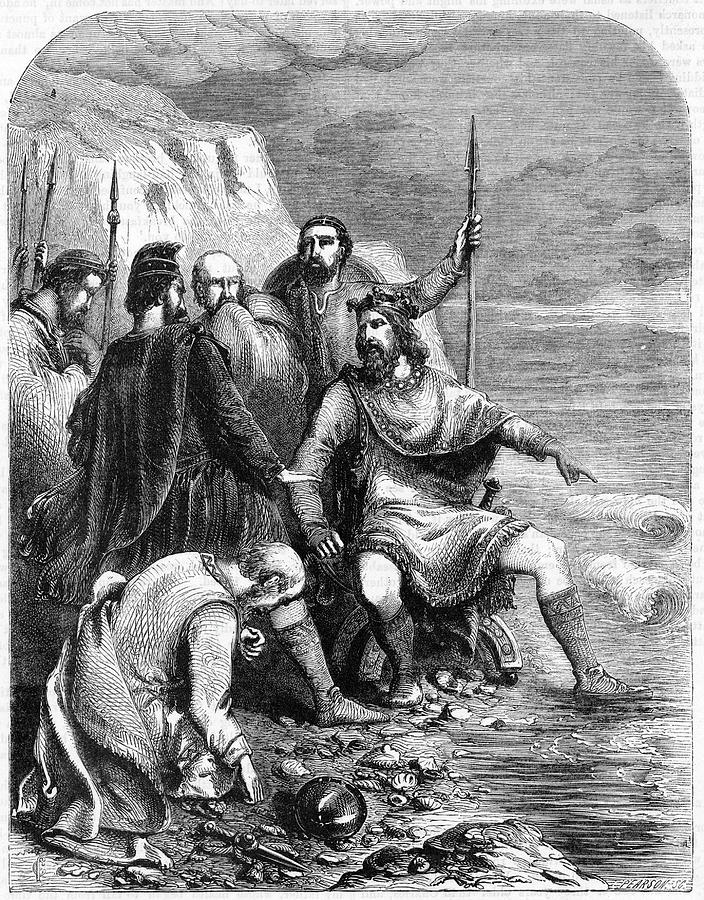 Nature Drawing - King Canute Of England (1016-1035) by Mary Evans Picture Library