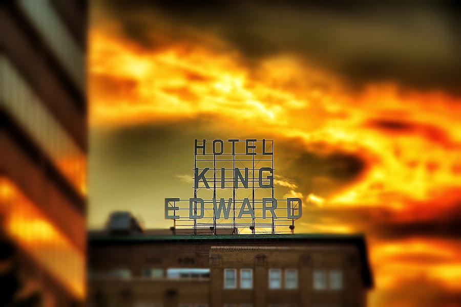 King Edward Hotel Sign at Sunset Photograph by Jim Albritton