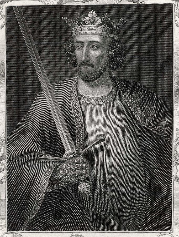 King Edward I Depicted Holding A Sword Drawing by Mary Evans Picture