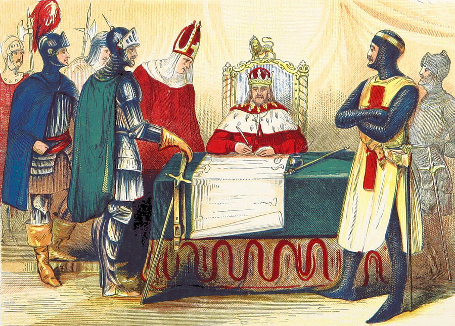 King John Signing Magna Carta, 1215 Photograph by British Library