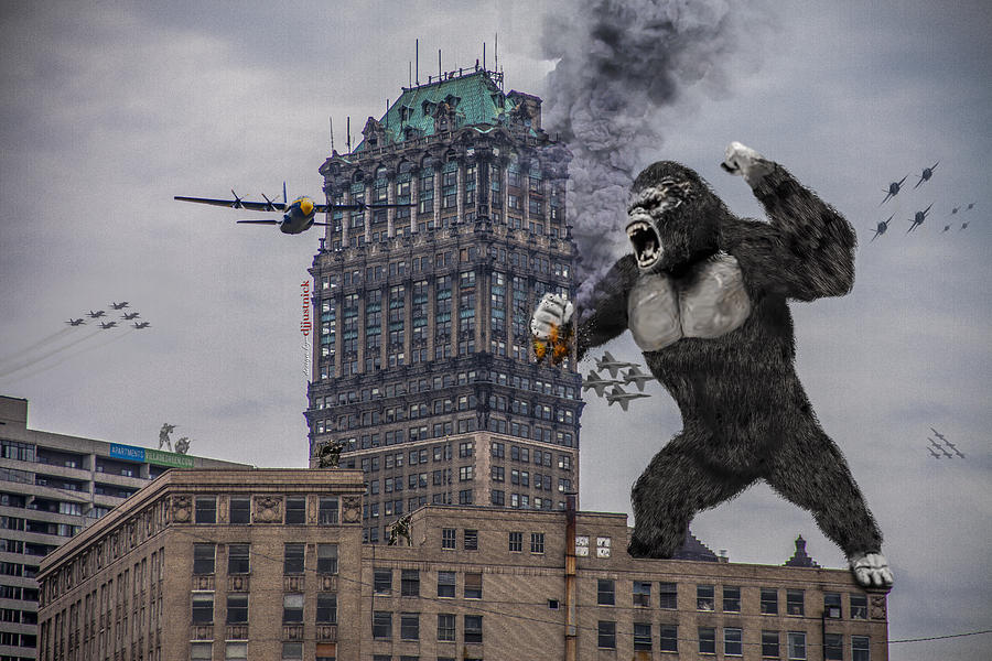 King Kong Photograph - King Kong In Detroit at Wurlitzer by Nicholas  Grunas