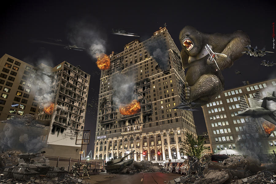 King Kong in Detroit Westin Hotel Photograph by Nicholas  Grunas