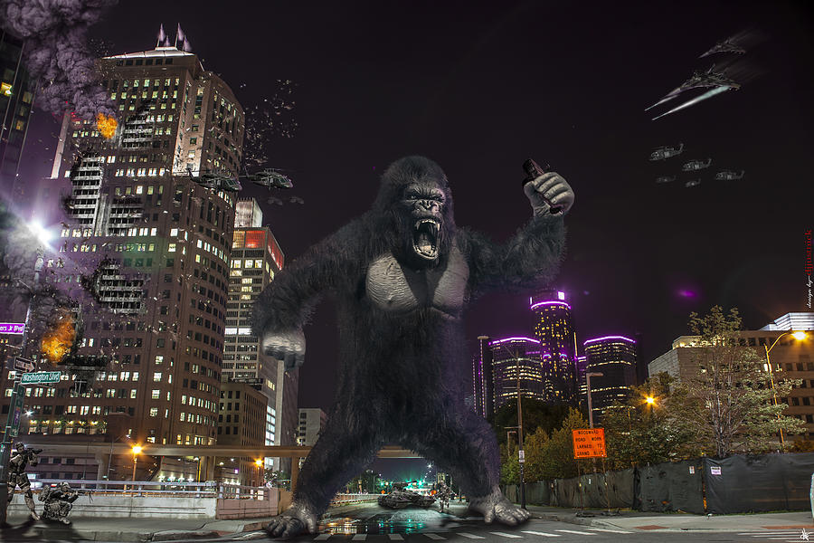 King Kong Photograph - King Kong on Jefferson St in Detroit by Nicholas  Grunas