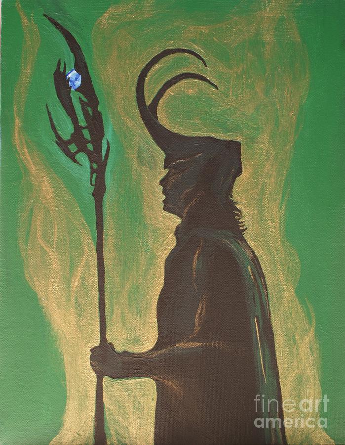 King Loki Painting by Christine Jepsen