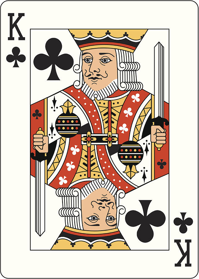 King of Clubs Two playing card Drawing by Carol_woodcock