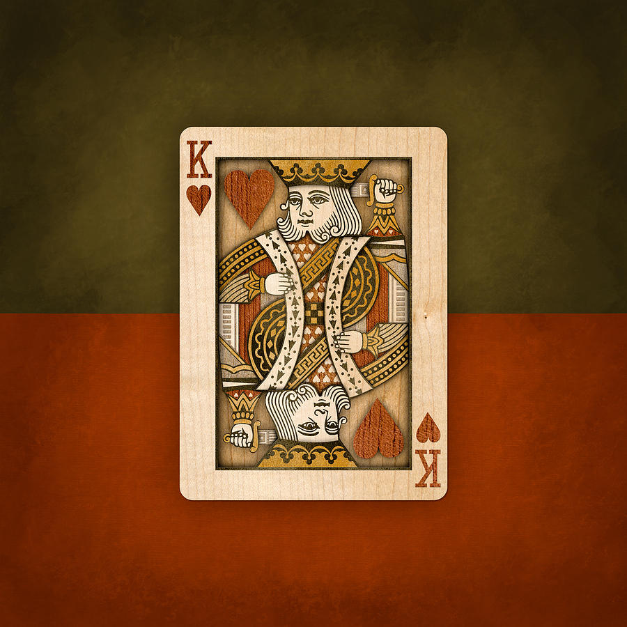 King of Hearts in Wood Photograph by YoPedro