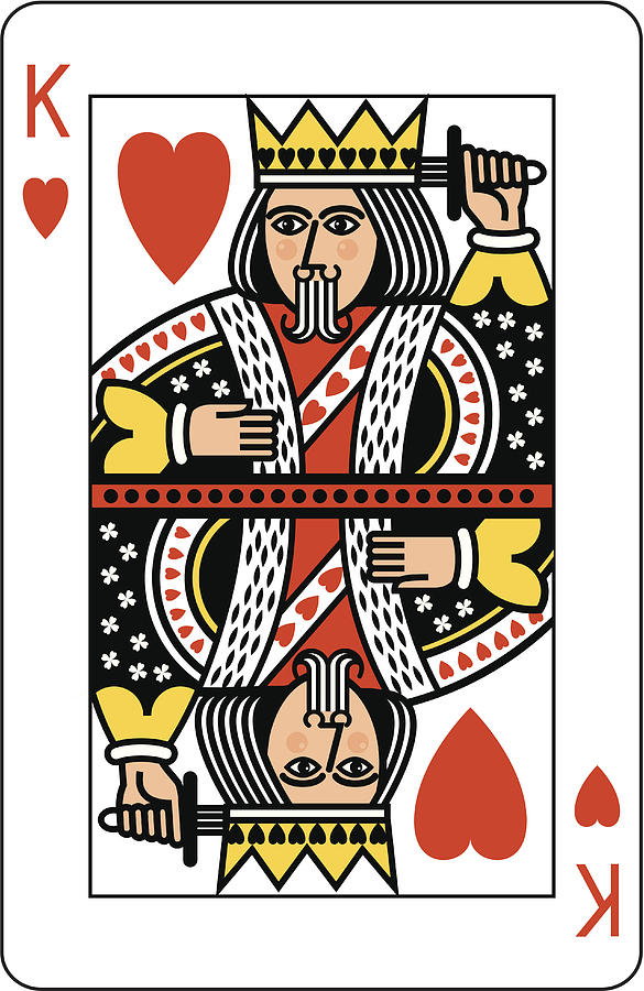 King of Hearts playing card Drawing by Carol_woodcock