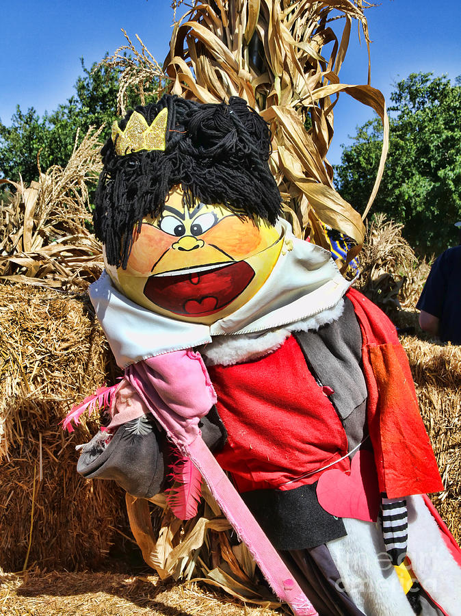 King of Hearts Scarecrow by Diana Sainz Photograph by Diana Raquel Sainz