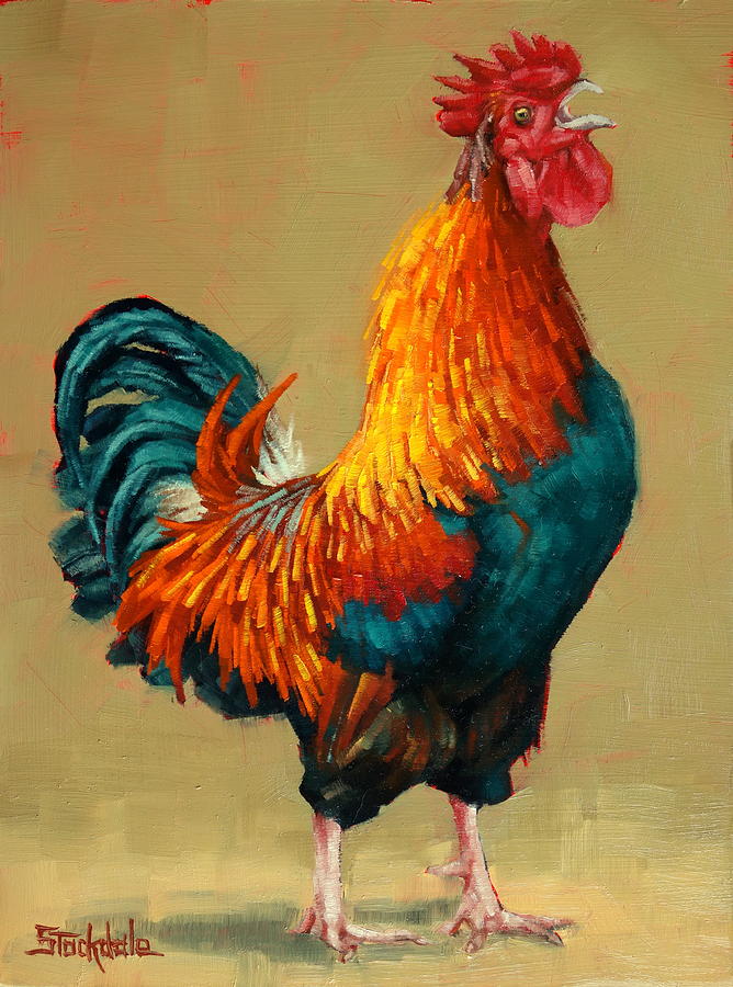 King Of The Barnyard Painting by Margaret Stockdale