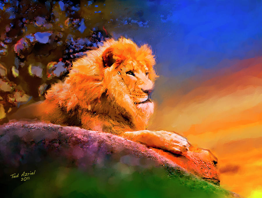 Wildlife Painting - King Of The Jungle by Ted Azriel