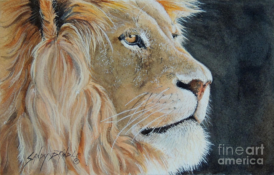 King of the Forest.  Sold Painting by Sandy Brindle