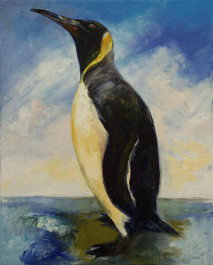 King Penguin Painting by Michael Creese