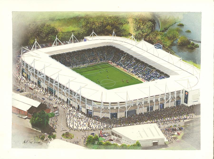 Football Painting - King Power Stadium - Leicester City by Kevin Fletcher