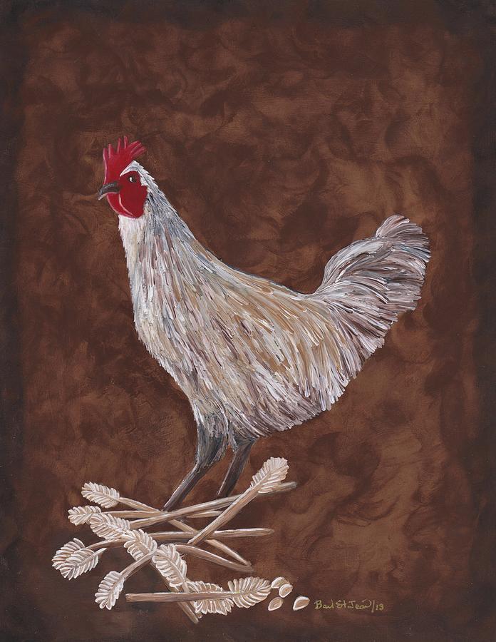 King Richard the Rooster Painting by Barbara St Jean