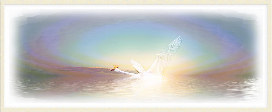 Swan Digital Art - King Swan by Harald Dastis