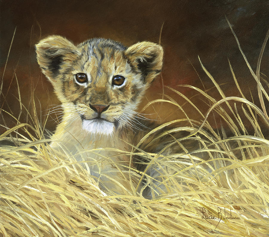 Lion Painting - King To Be by Lucie Bilodeau