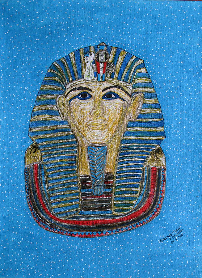 King Tutankhamun Face Mask by Kathy Marrs Chandler