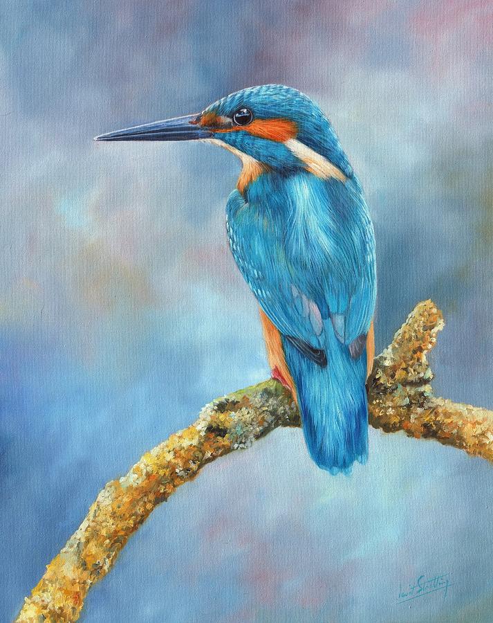 Kingfisher Painting by David Stribbling