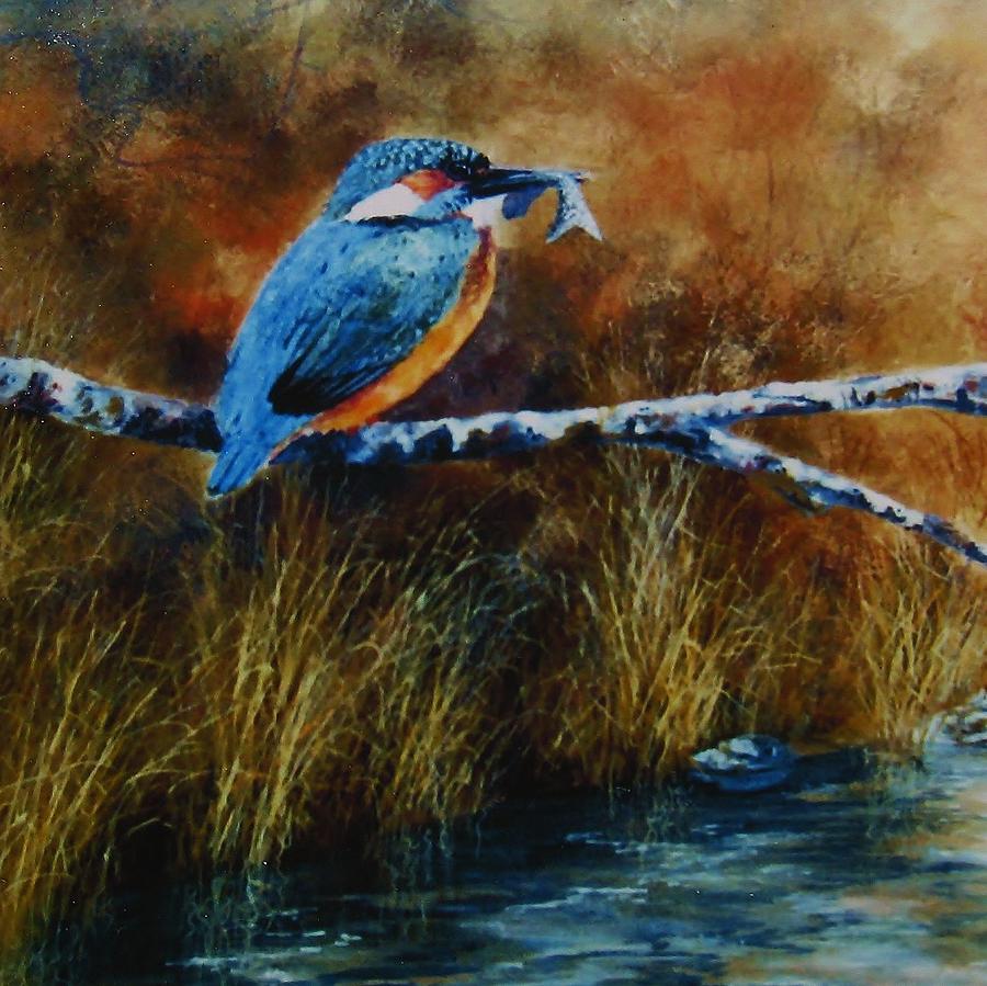 Kingfishers Catch Painting by Stuart Parnell