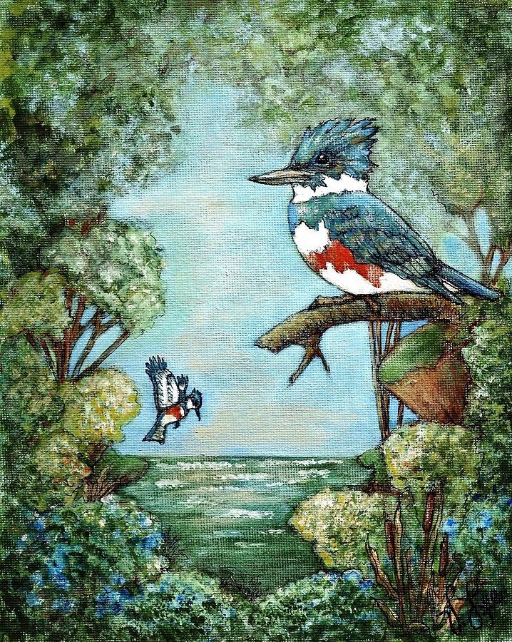 Kingfishers Cove Painting by VLee Watson