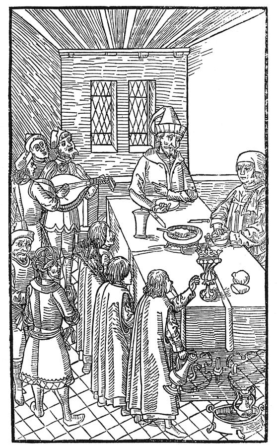 Kings Court, 1496 Painting by Granger
