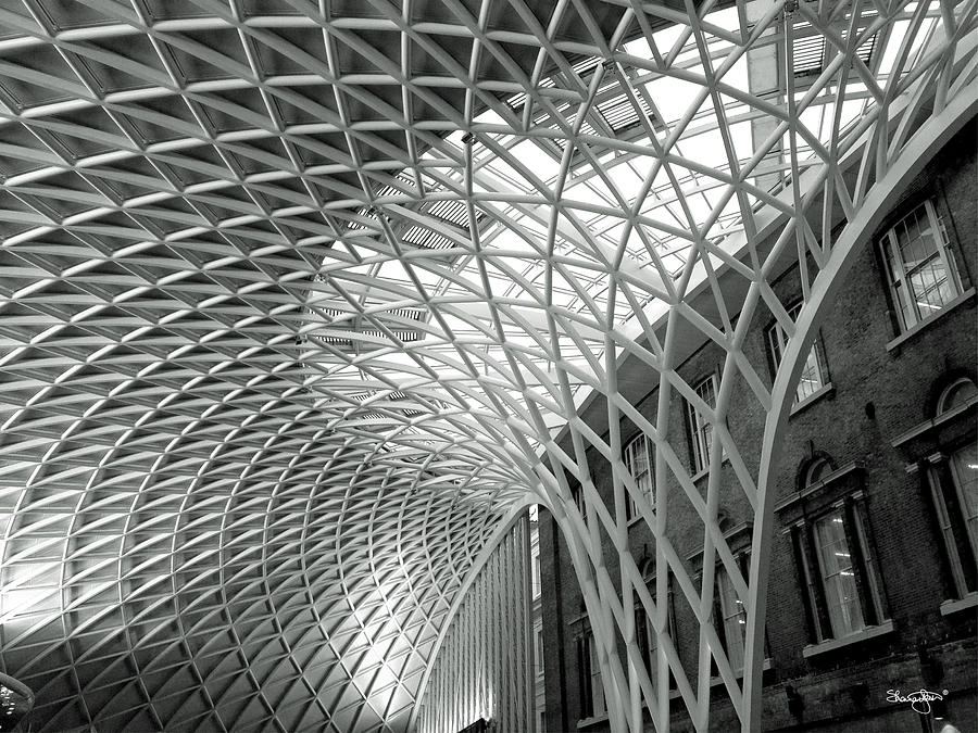 Kings Cross Station London- Black and White Photograph by Shanna Hyatt