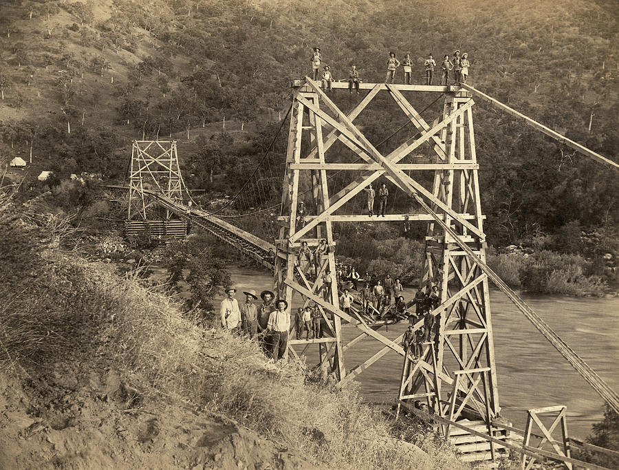 Kings River Flume Bridge Photograph by Underwood Archives