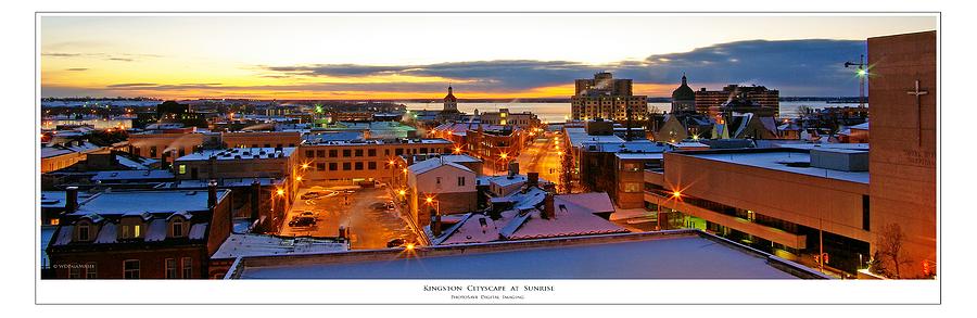 Winter Photograph - Kingston Cityscape at Sunrise by Paul Wash