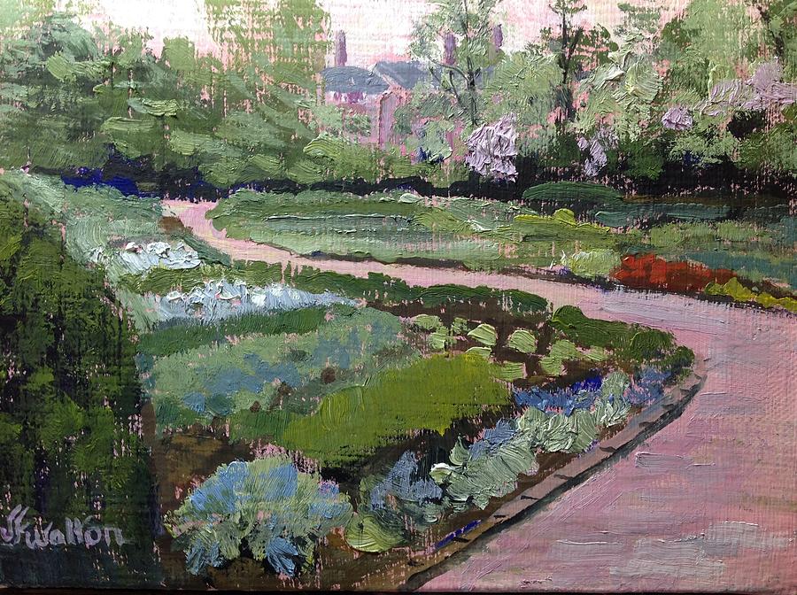Kingwood Perennial Garden Painting by Judy Fischer Walton