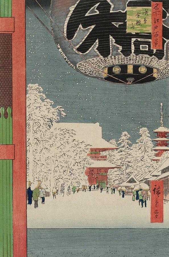 Hiroshige Painting - Kinryuzan Temple by Utagawa Hiroshige