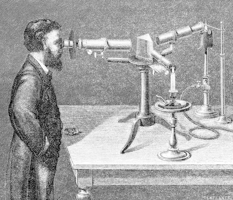 Kirchhoff Using A Spectroscope Photograph by Emilio Segre Visual ...