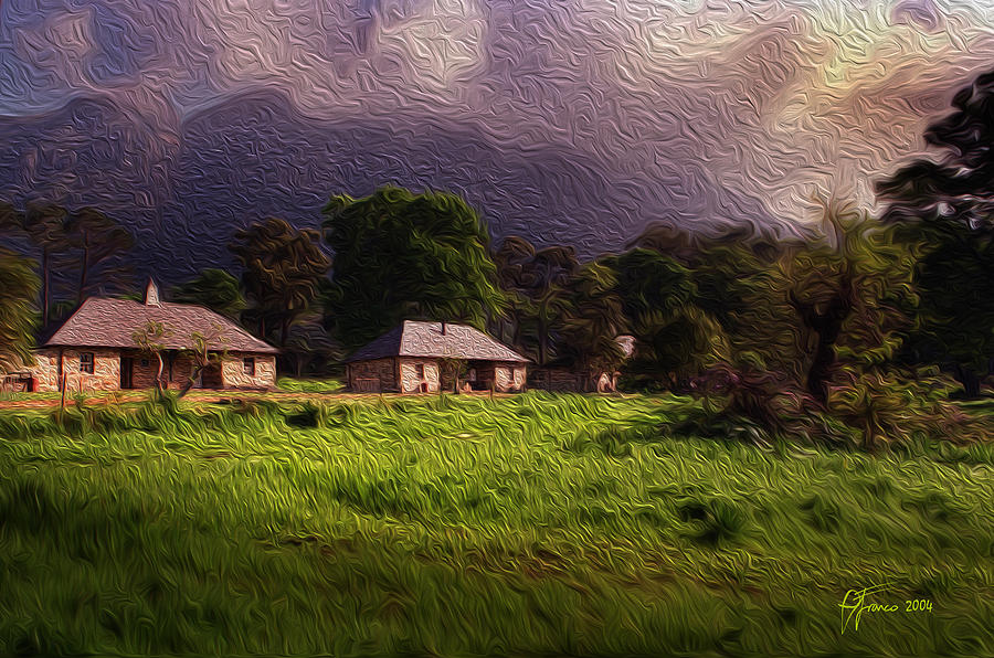 Kirstenbosch stone cottages Digital Art by Vincent Franco Kirstenbosch stone cottages Digital Art by Vincent Franco