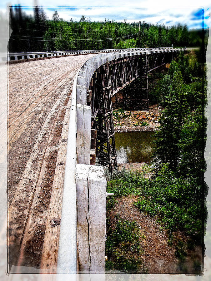 Kiskatinaw Curved Wooden Bridge  Photograph by Roxy Hurtubise