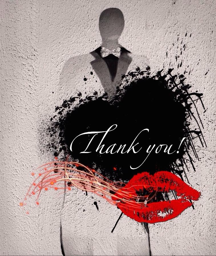 Kiss - Thank you Digital Art by Romaine Head