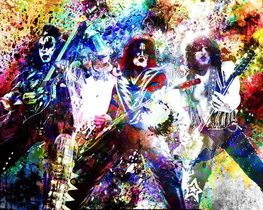 Kiss Art Print Painting By Ryan Rock Artist Fine Art America