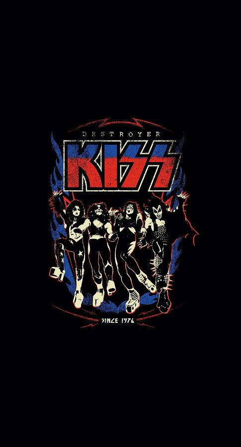 Band Digital Art - Kiss - Destroyer by Brand A