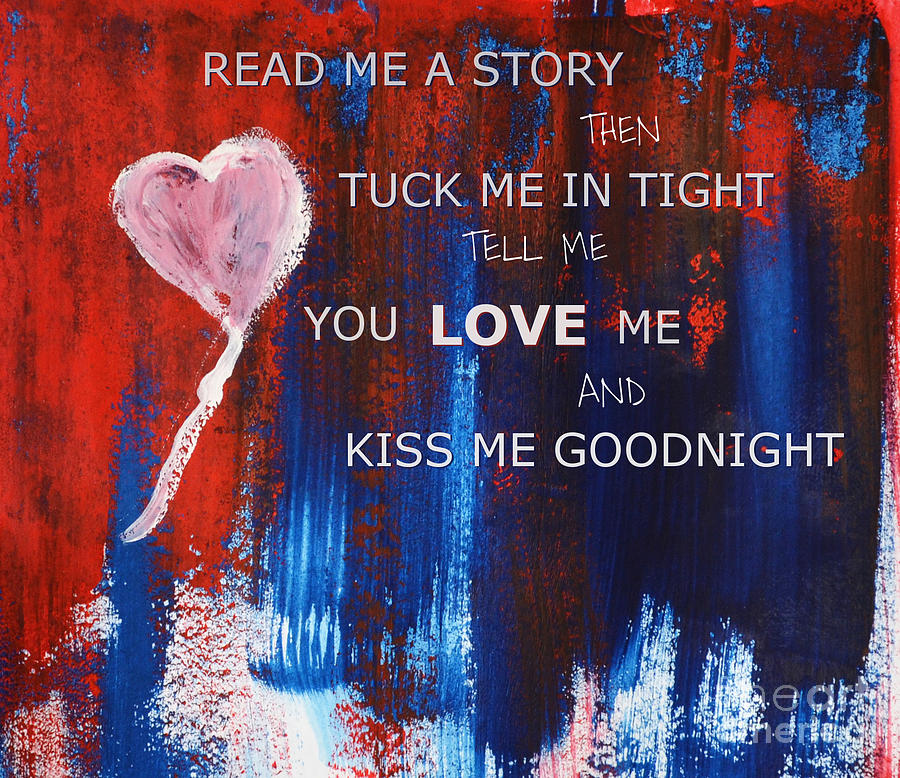 Kiss me Goodnight Painting by Andrea Anderegg