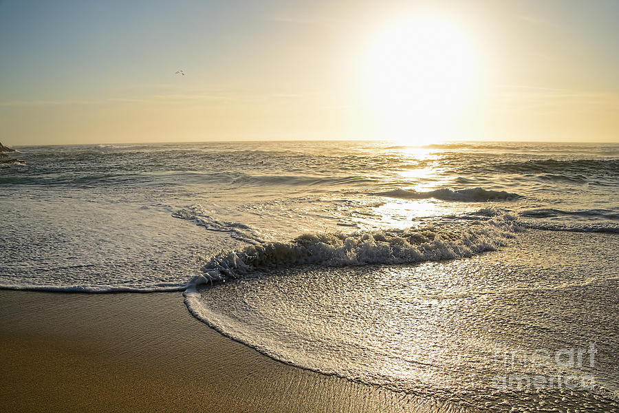 Kissing Waves at Sunrise by Kaye Menner Photograph by Kaye Menner