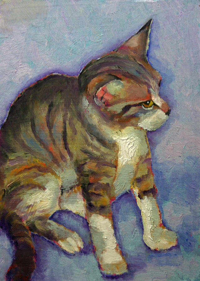 Kit Kat The Tabby Kitten Painting by Carol Jo Smidt