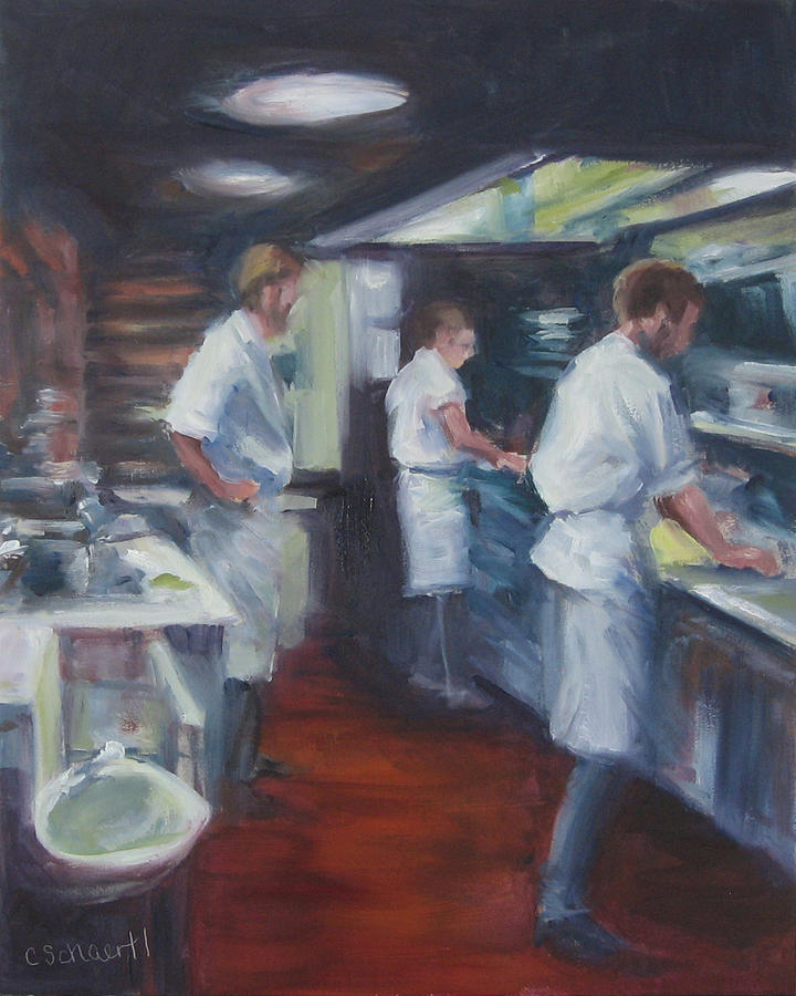 Kitchen Choreographer Painting by Connie Schaertl