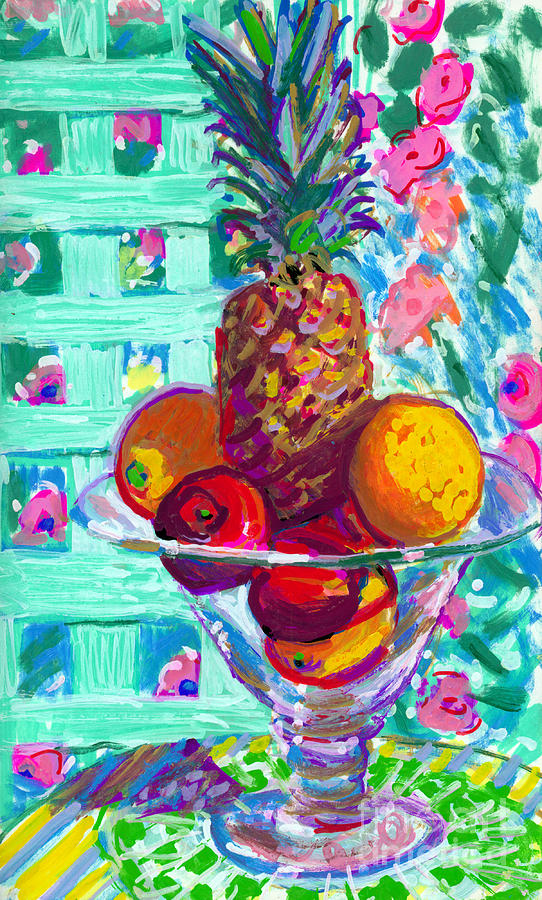 Kitchen Fruit Painting by Candace Lovely