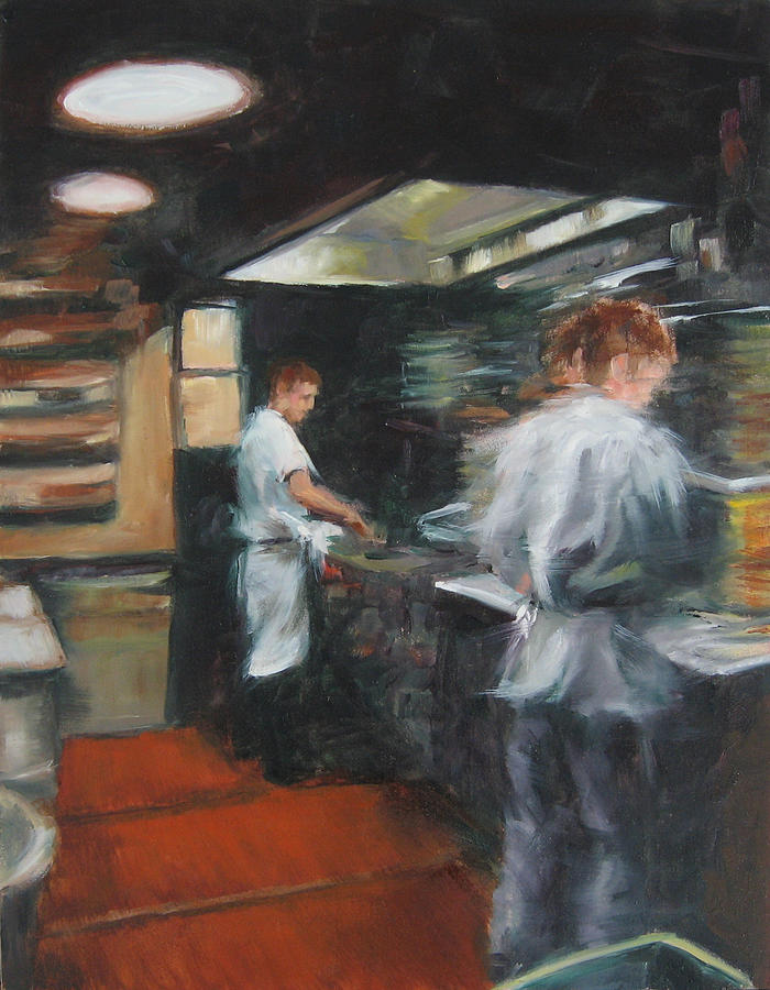 Kitchen Movements Painting by Connie Schaertl