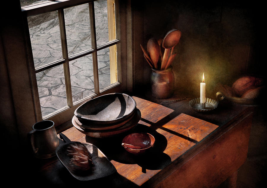Bowl Photograph - Kitchen - On a table II  by Mike Savad