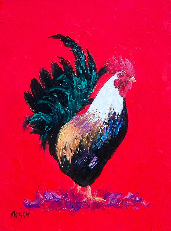 Rooster Painting - Kitchen Rooster by Jan Matson
