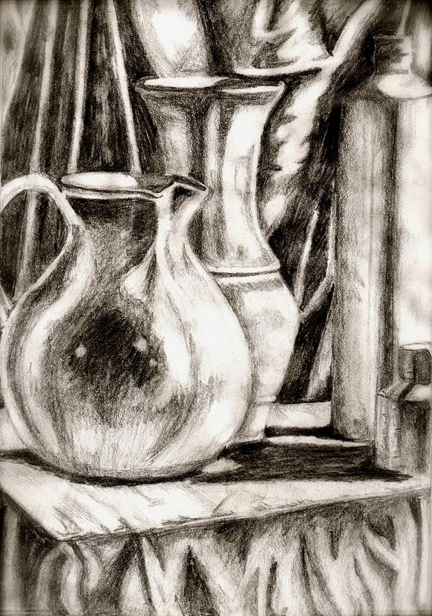 Kitchen Still Life Drawing by India Samara - Fine Art America