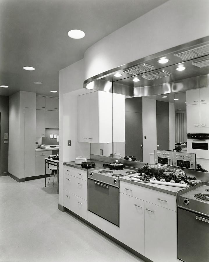 Kitchen With Two Ranges Photograph by William Grigsby