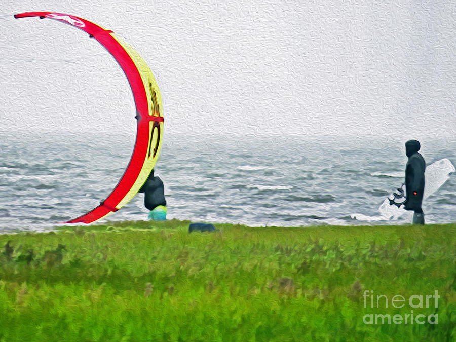 Summer Photograph - Kite Boarder by Dawn Gari